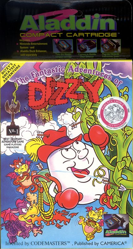 Fantastic Adventures of Dizzy box art for NES